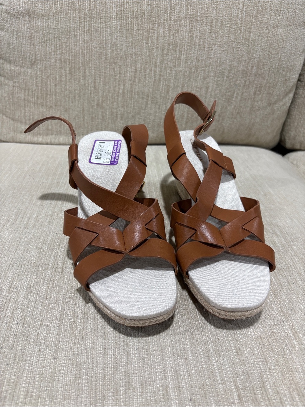 Cole Haan Crystal Wedge Sandals